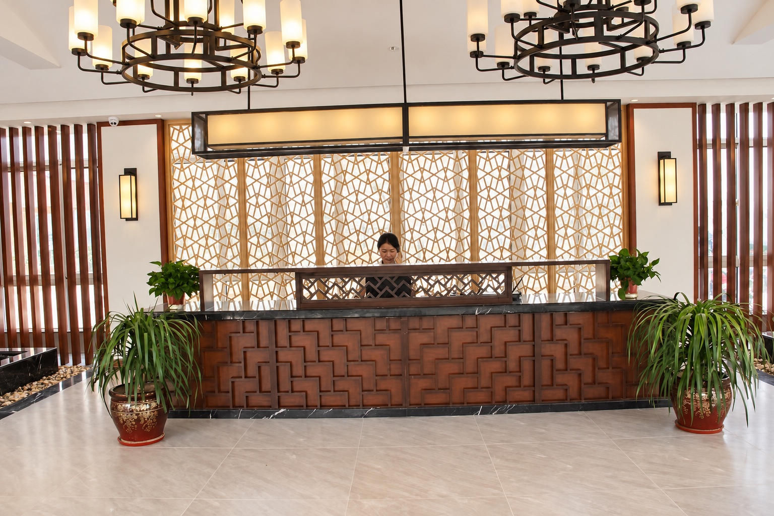 Reception lobby at Red Leaf Yixin Garden