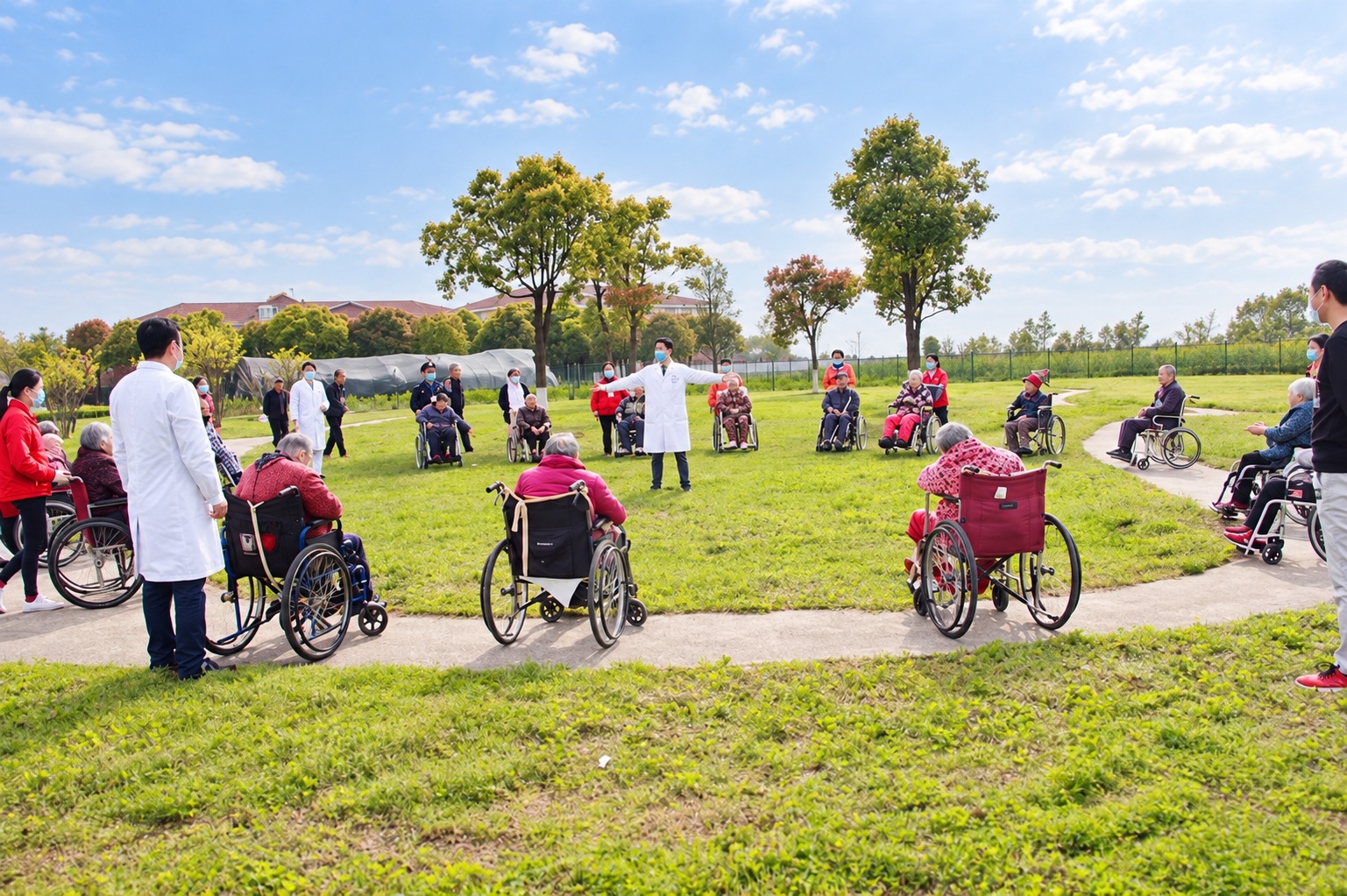 Outdoor rehabilitation activity for residents